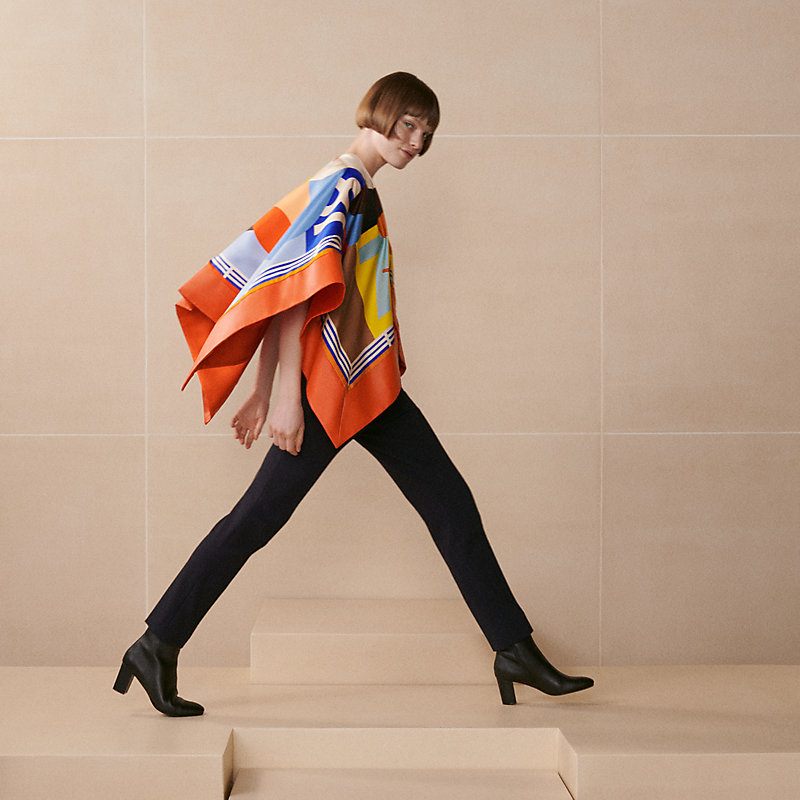 Casaque 18-3-7 cape - Blue | Hermès USA